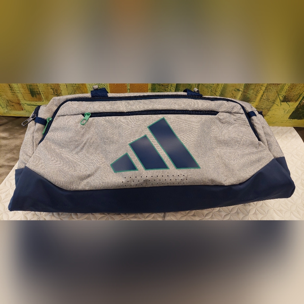 Adidas Blue and Gray Duffel Bag - Picture 10 of 13